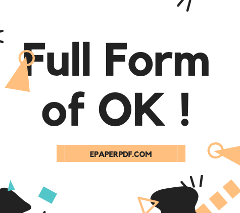 Full-Form of OK PDF Download