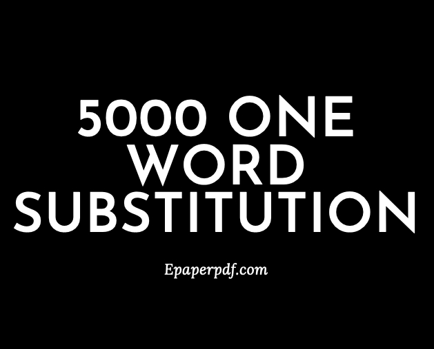 5000 One Word Substitution
